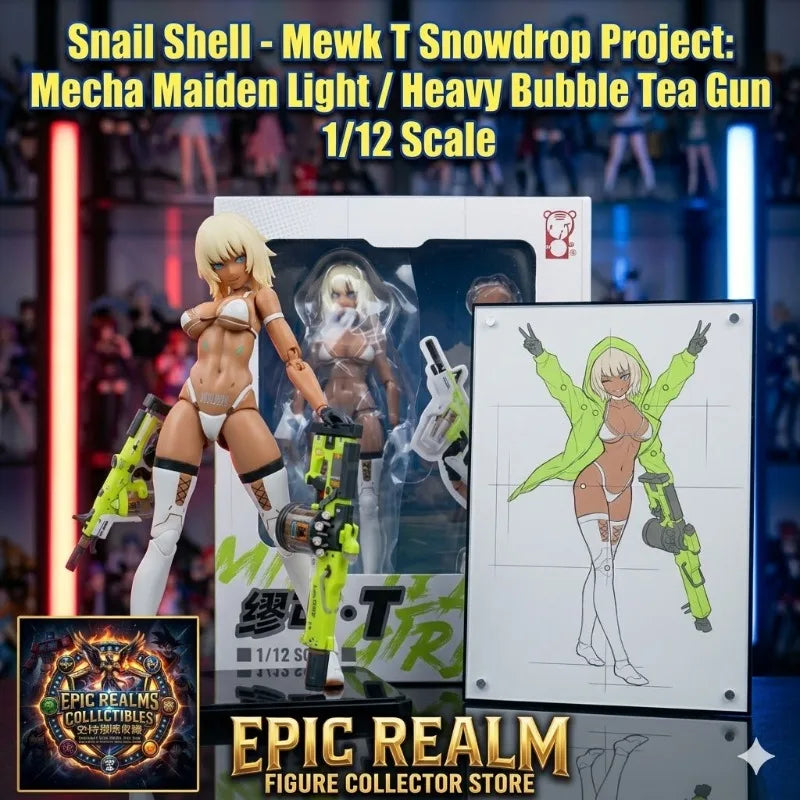 Brand New In Stock 100% Authentic Snail Shell 1/12 MILK TEA Milk·T Mecha Girl Action Figure Original Mecha Collectible