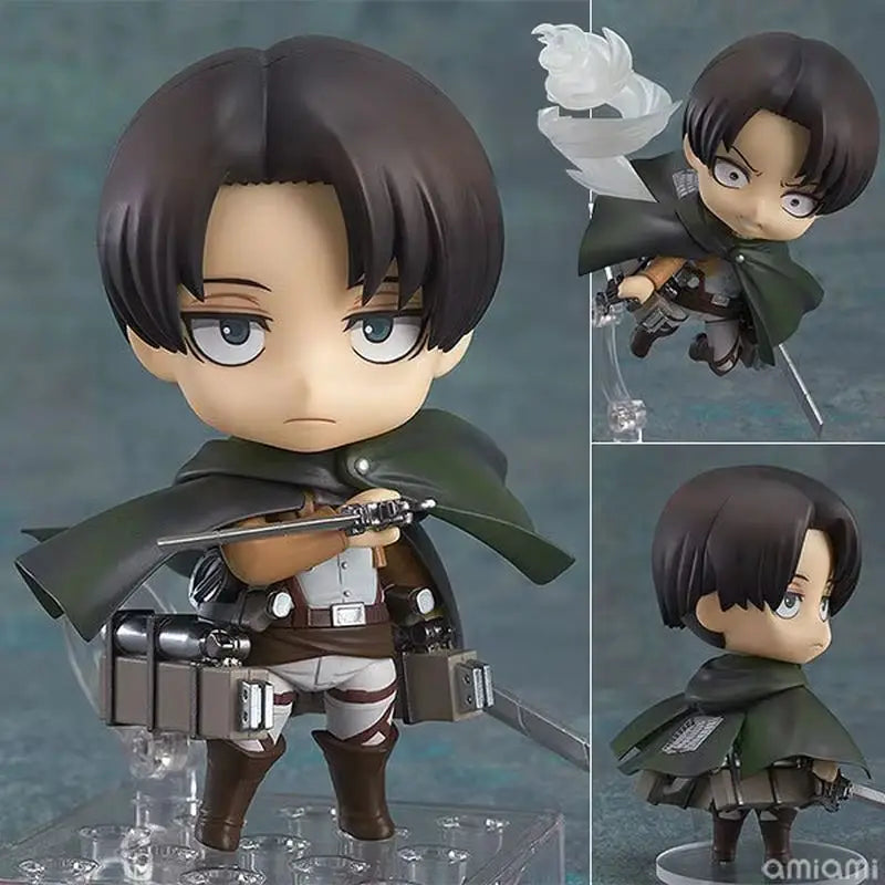 Anime Q Version Figure Attack On Titan 1123# Hange Zoe 2000# Eren Jaeger Mikasa Ackerman Action Model Desktop Doll Ornament Gift