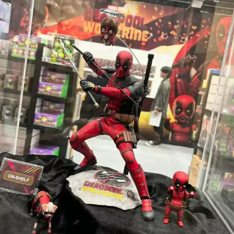 Hot Toys 1/6 Scale Marvel Ht Deadpool & Wolverine Deadpool Mms746 Anime Action Figure Model Garage Kit Toy Kids Christmas Gifts