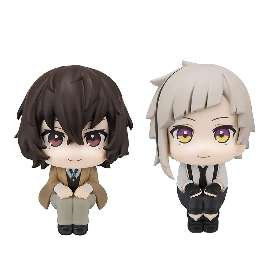 New 10cm Bungou Stray Dogs Anime Figure Look Up Nakajima Atsushi Action Figure Q Version Dazai Osamu Figurine PVC Collection Toy