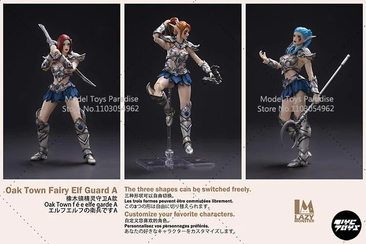 Auf Lager Lazy Monster Studio 17CM Sammlerstück WOW Tyrande Oak Town Elf Hunter Guard Soldatin Actionfigur Modell Geschenke