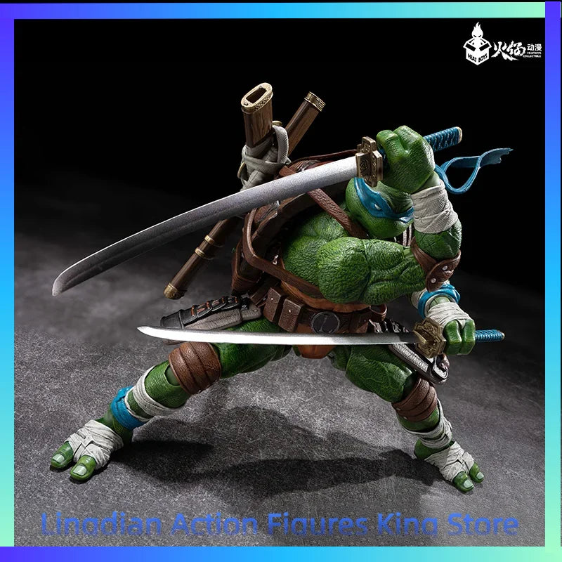 HEATBOYS Huo Zai Anime Teenage Mutant Ninja Turtles Leonardo Deluxe Edition Standard Edition Animation Model Action Figure Toy