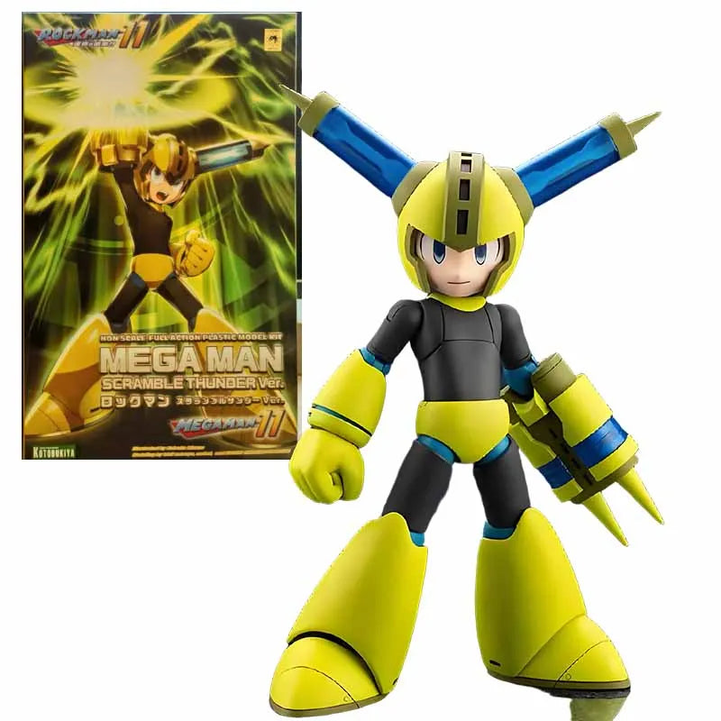 KOTOBUKIYA Original MEGA MAN Scramble Thunder Ver Pile Drive Ver Premium Charge Shot Ver Anime Action Figure Assembly Model Toys