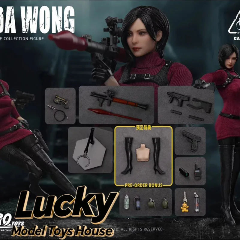 In Stock 1/12 Rolling Eyes Design Ada Wang Red Sweater 6inch BROTOYS LR011 Spy Female Killer Action Figure Model Collection
