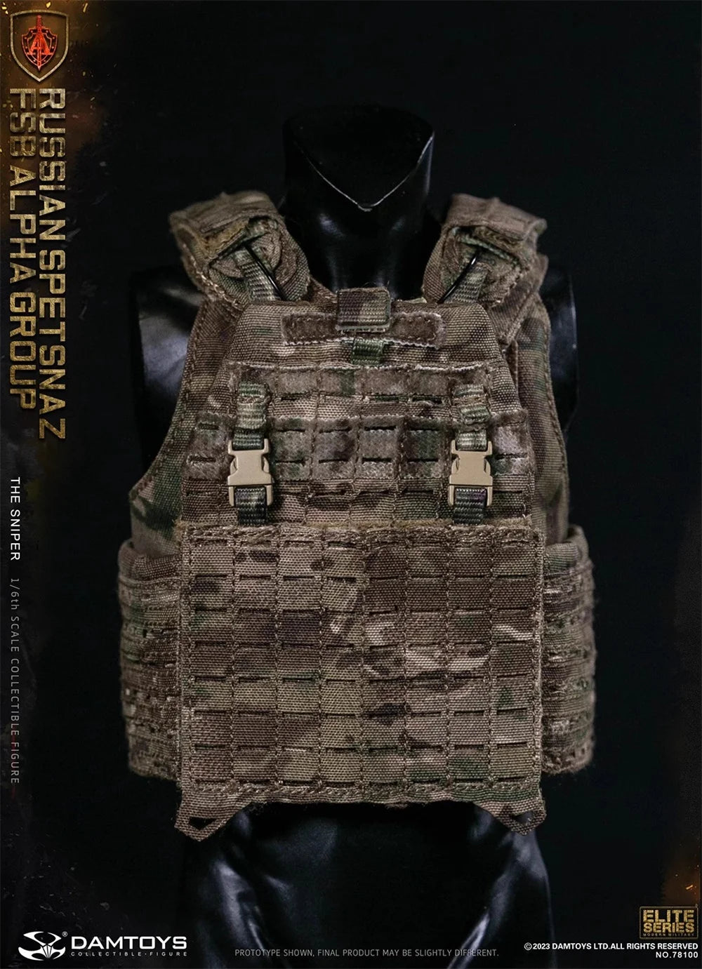 1/6 DAMTOYS DAM 78100 The Russian Action Figure Sniper Chest Vest Bags Bullet-Proof Vest Mini Toys Model Not Real For 12" Figure
