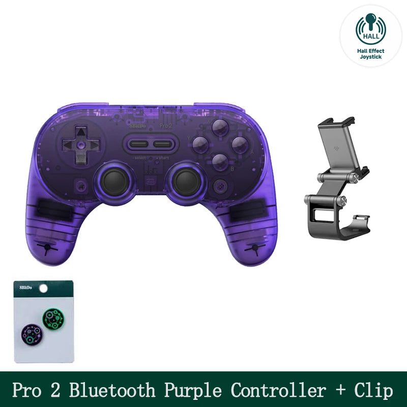 8Bitdo Pro 2 Bluetooth Gamepad Control with Hall for Switch PC macOS Android Steam Raspberry Pi Nintendo Switch Game Controller