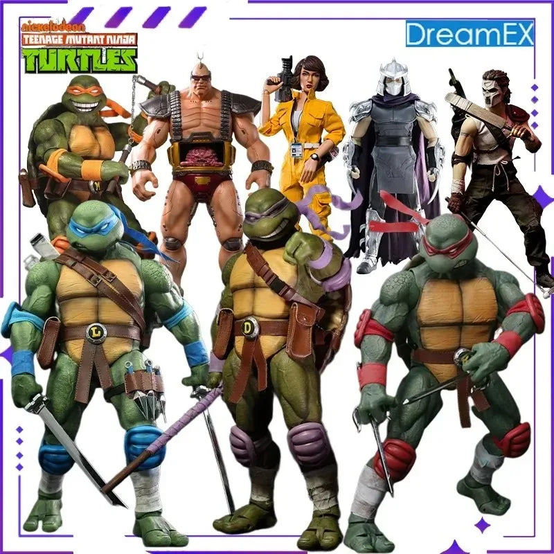 Authentic DreamEX Original Ninja Turtles Series Michelangelo&Donatello 1/6 Anime Mobile Doll Model Toy Gift Collection in Stock