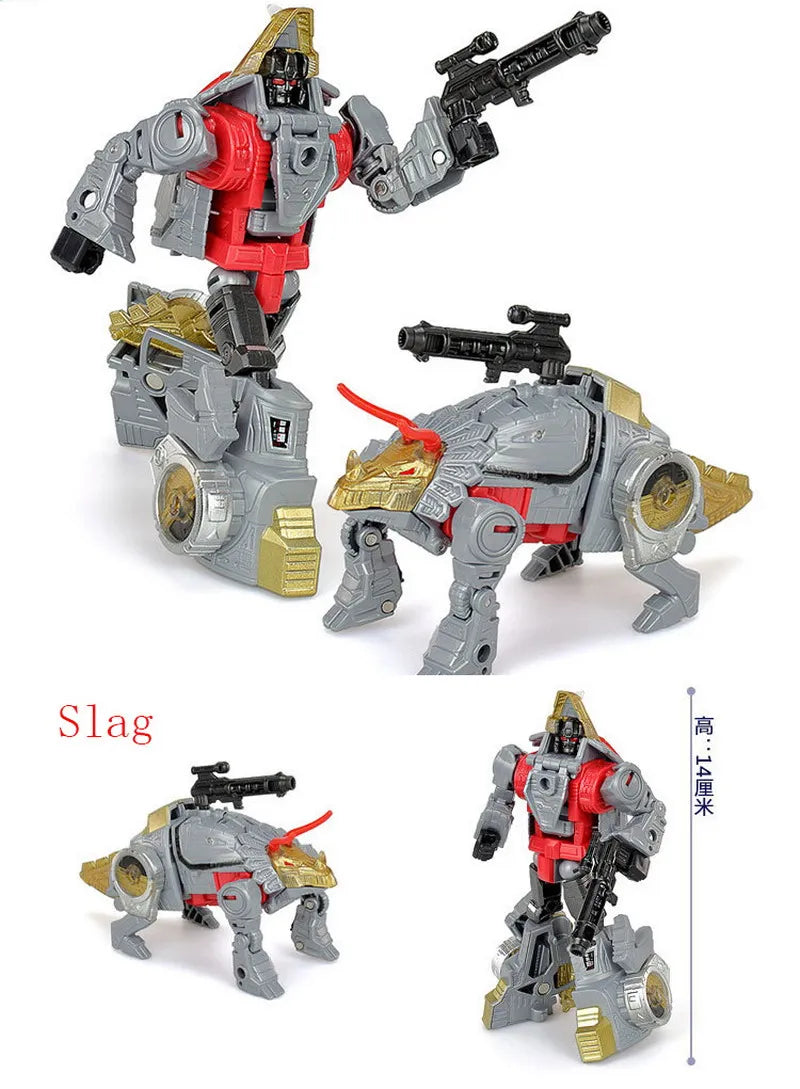 BPF Dinosaur 5IN1 Transformation Toy G1 Dinoking Combination Robot Volcanicus Grimlock Swoop Sludge Slag Snarl Action Figure