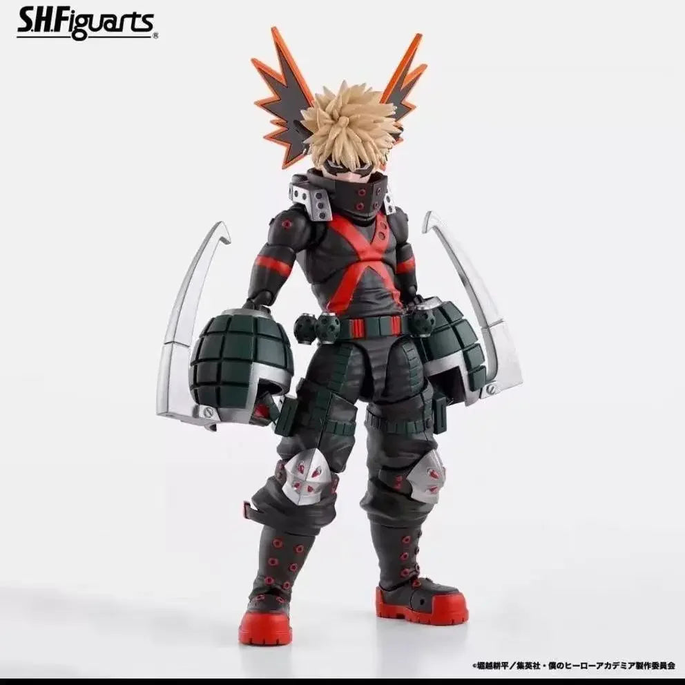 Bandai SHF My Hero Academy Bakugo Katsuki Finished Model Can Be Hands-Owned Collectible Model Decoration Anime Figure Model Toy