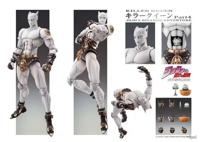 Jojo'S Bizarre Adventure Super Action Statue - Jotaro Kujo (Diamond Is Unbreakable) & Yoshikage Kira Figure Set