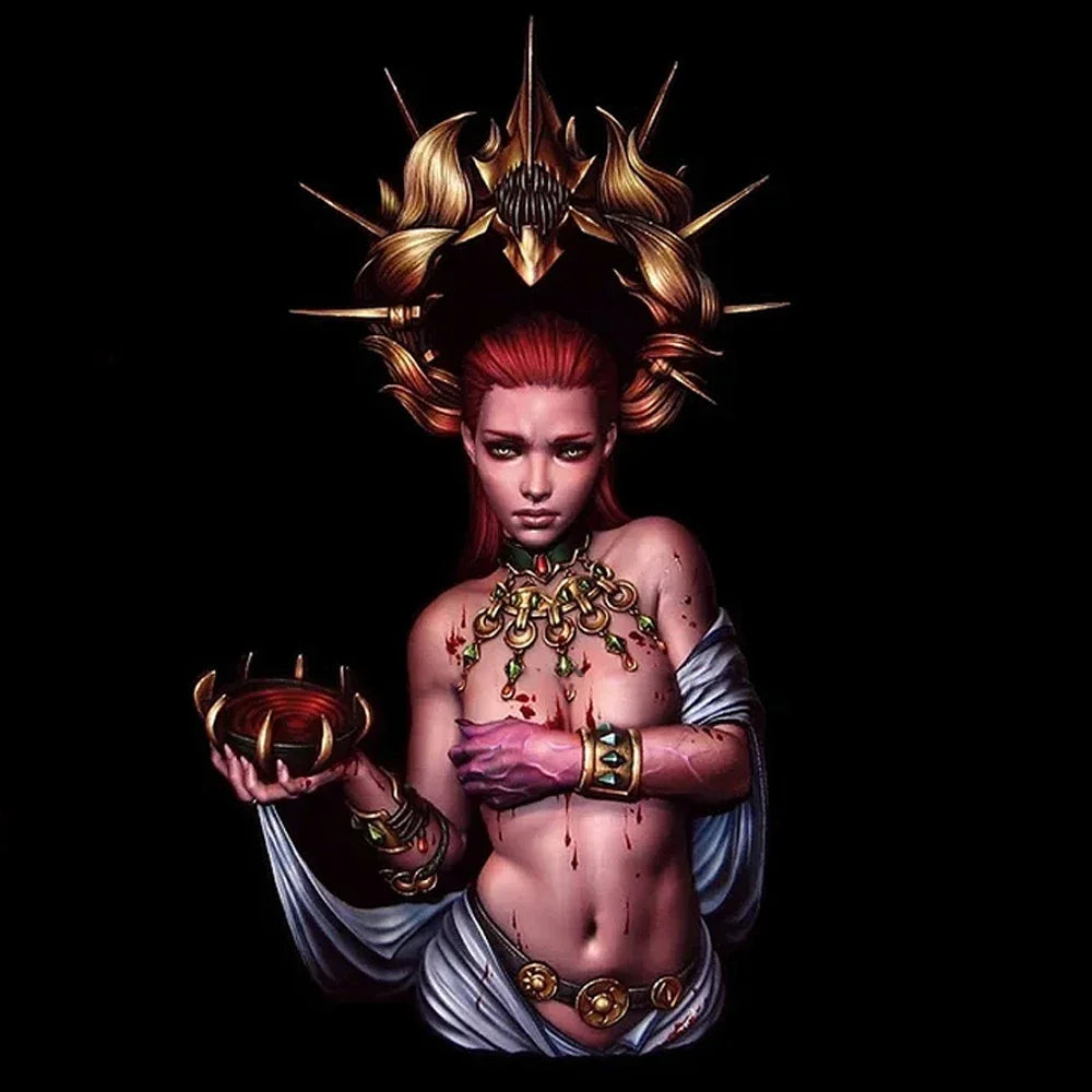 1/12 resin Half-length portrait model kit, Bloodthirsty Female Priest, unassembled and unpainted GK