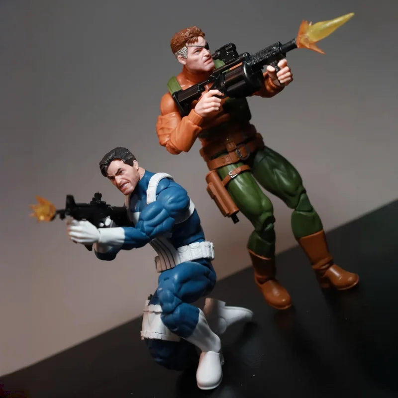 Legends Series 6 Inch Action Figure Punisher Nick Fury 2 Pack Set Original Collectible PVC Model High Detail Toy Superhero Fans