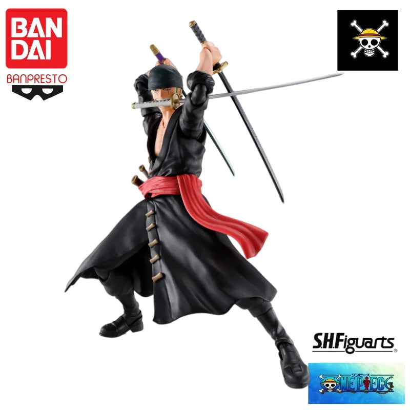 HOT Bandai Original In Stock One Piece Anime Shfiguarts Onigashima Raid Roronoa Zoro Model Action Figure Brand New Boxed Garage