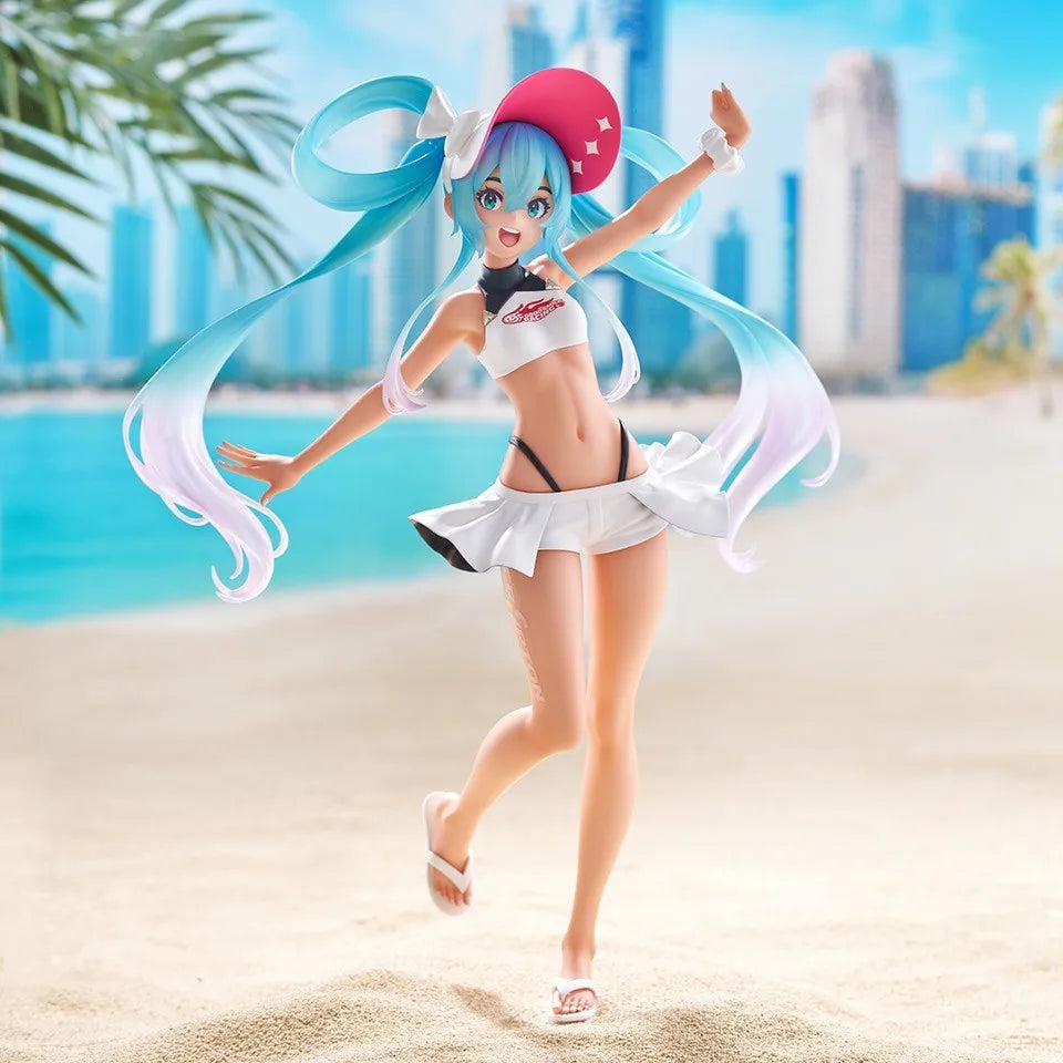 Judai Original FuRyu Racing Miku 2024 Summer Holiday Trio Try IT Action Figure Model Doll Toys