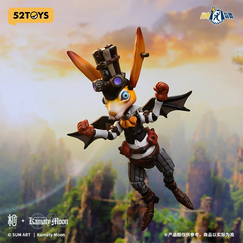 52TOYS 9,5 cm große Steampunk-Hase-Actionfigur, Sammlerstück, Tischdekoration, kreatives Geschenk für Geburtstagsfeiern