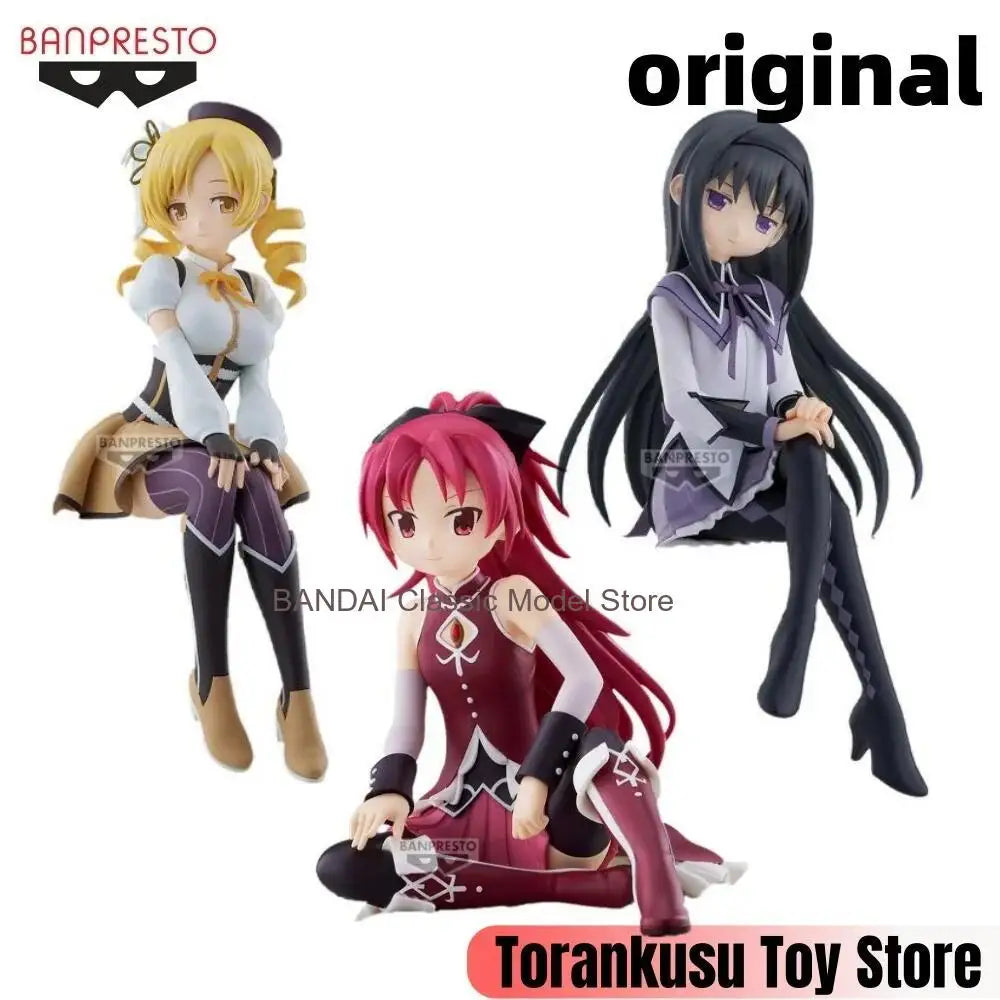 Banpresto Puella Magi Madoka Magica Anime Akemi Homura & Tomoe Mami & Sakura Kyouko Action Figures Model Figurine Original