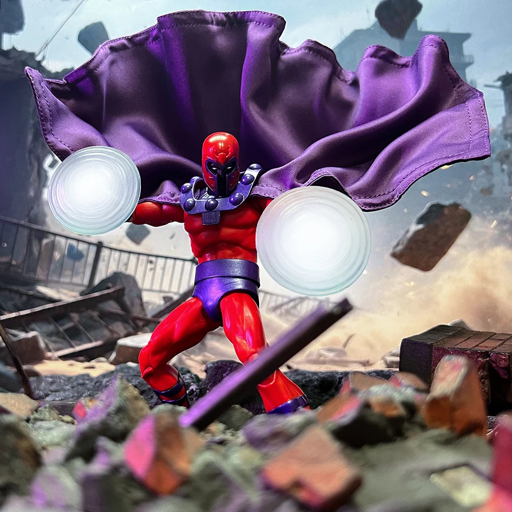 【Only Cloak】mafex 1/12 Scale Comic Version Magneto Purple/Red Cloth Cloak Cape Shawl Model for 6 inch Action FIgure Toys