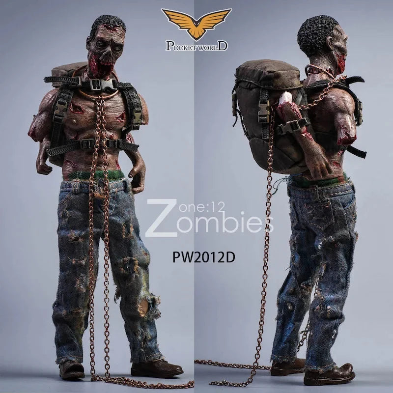 In Stock POCKET WORLD Original 1/12 Zombie Zombie Mobile Doll Model Handmade Toy Gift Collection