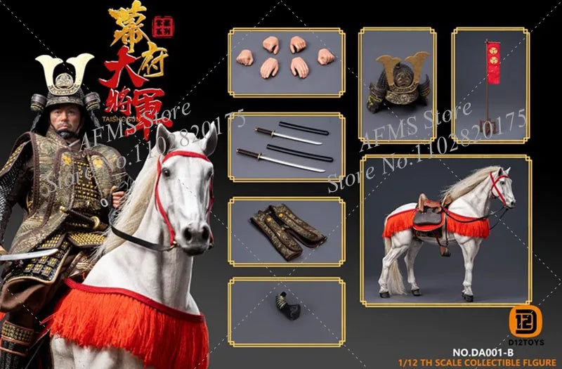 D12TOYS DA001 1/12 Scale Collectible Figure Samurai Warlord The Shogun Armory Collection 6Inch Action Figure Soldier Dolls