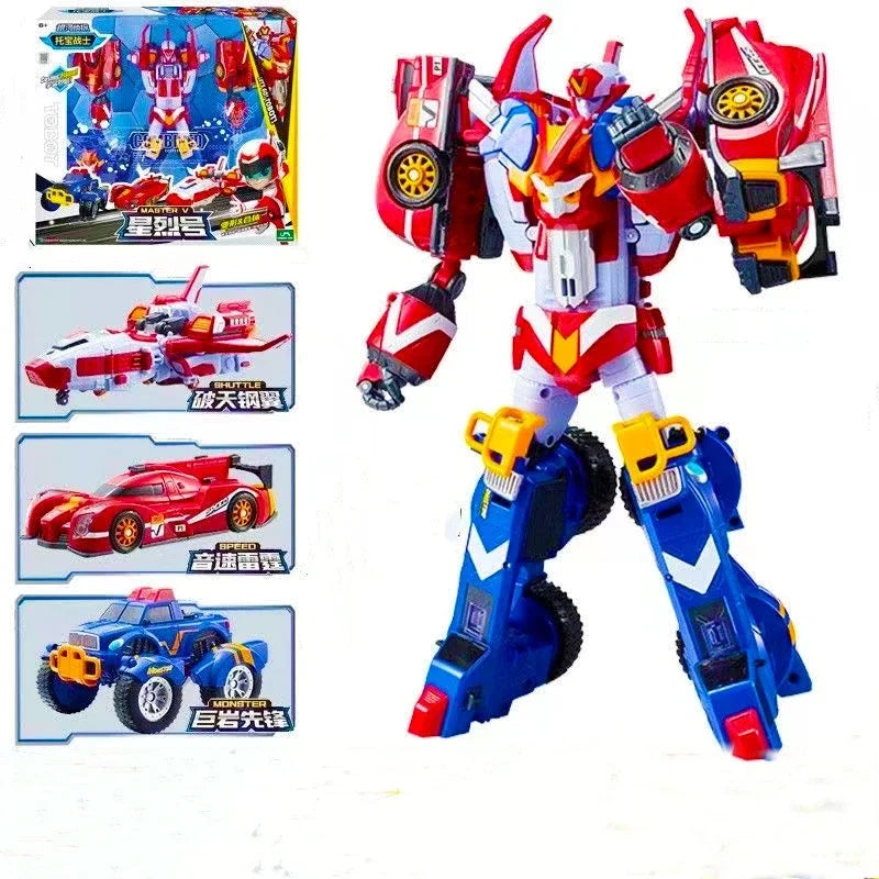 Tobot V Galaxy Detectives Master V Ultimate 6 IN 1 Combiner Robot Toy Car Plane Action Figure ABS 39CM Transformation Model Gift