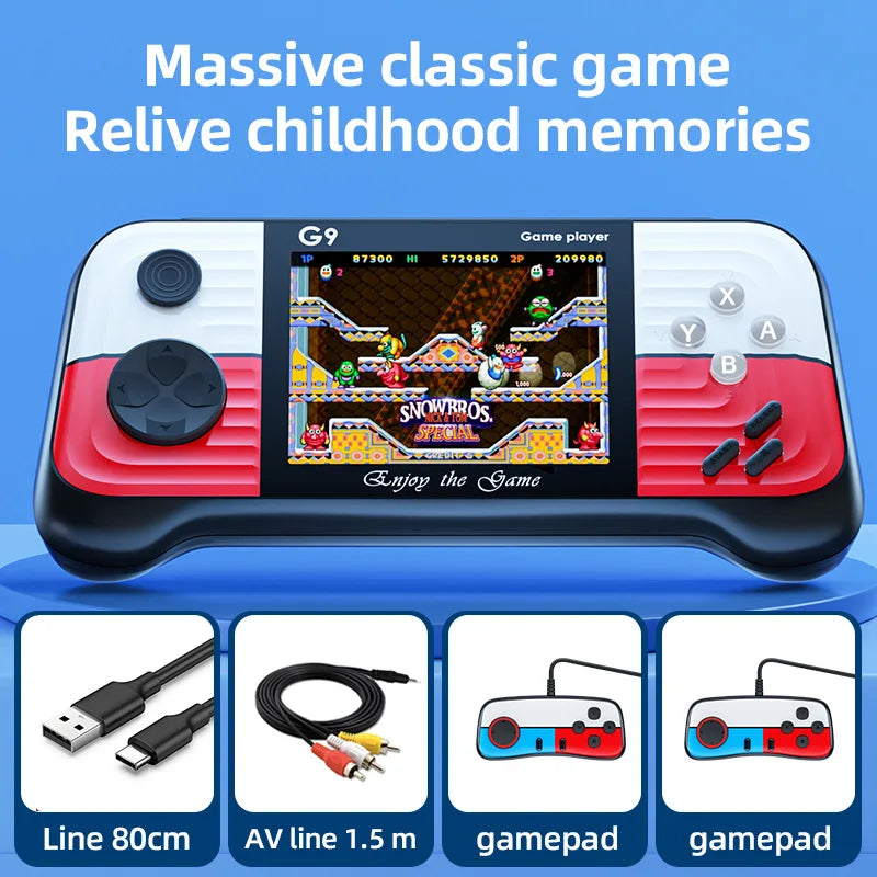 G9 3.0 Inch Nostalgic Handheld Game Console 666 Free Games 8 Bit Mini Portable Retro Game Player Machine