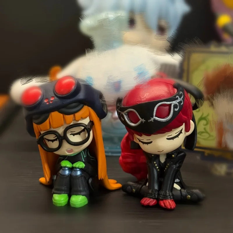 New Persona P5 Action Figure Shoulder To Shoulder Sleeping Posture Model Toy Gashapon Collection Cartoon Desk Decor Xmas Gift