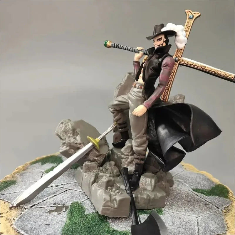 Bandai Banpresto One Piece Top Battle Style King  Theatrical Version Dracule Mihawk Hawkeye Peripheral Ornaments Anime Figure