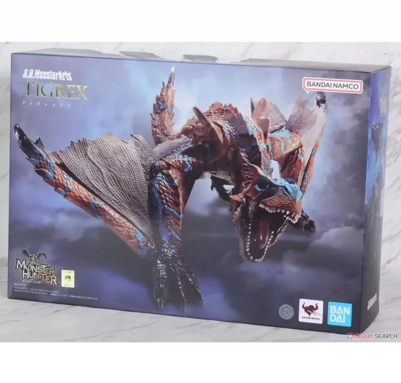 In Stock Bandai Genuino Shm Monster Hunter Mizutsune Nargacuga Ray Wolf Action Figures Anime Model Collection Child Toys