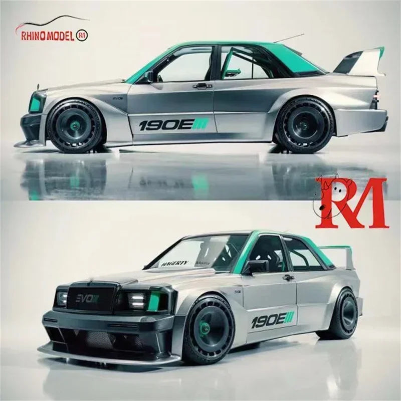 Rhino Model RM 1/64 MB 190 EVO II silber limited999 Simulation Legierung Modell Autos
