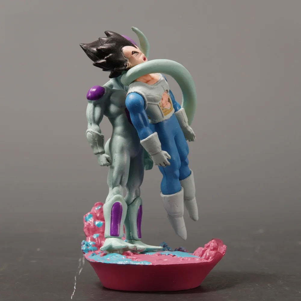 9cm/3.54in Anime Dragon Ball Figure Frieza VS Vegeta Action Figures Pvc Statue Collection Model Toys Gifts