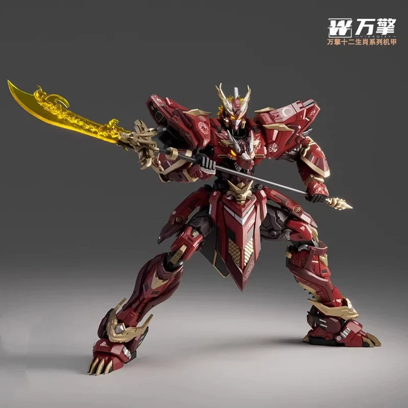 MG 1/100 Flame Dragon Alloy Frame Assembly Model Kit Light Up Mecha Action Figure With Water Decals Collectible Toy Decor Gift