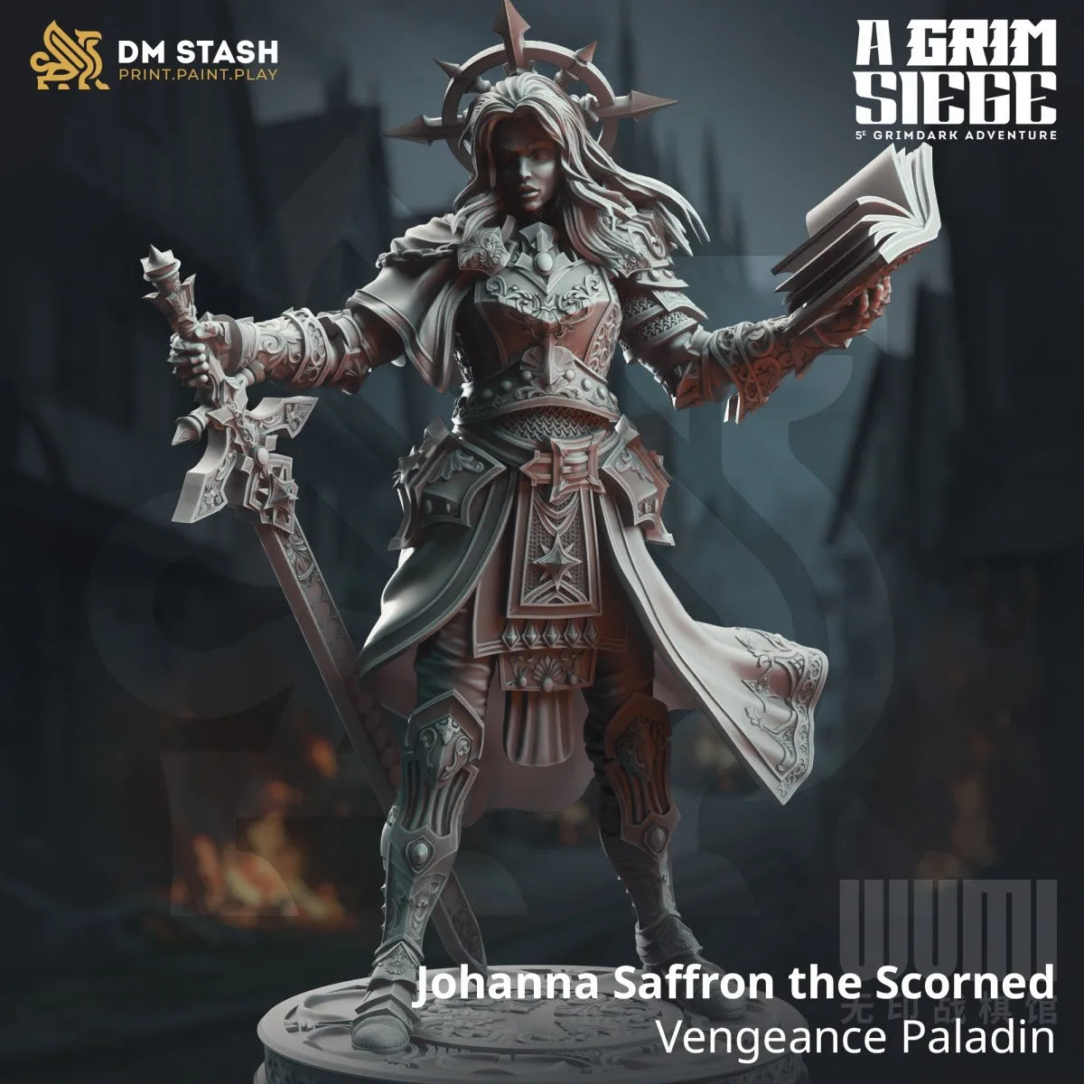Original 3d Printed Knight'S Siege Series Wizard Angel Human Orc Half-Elf Dragon D&D Miniatures Action Figure Decoration Model