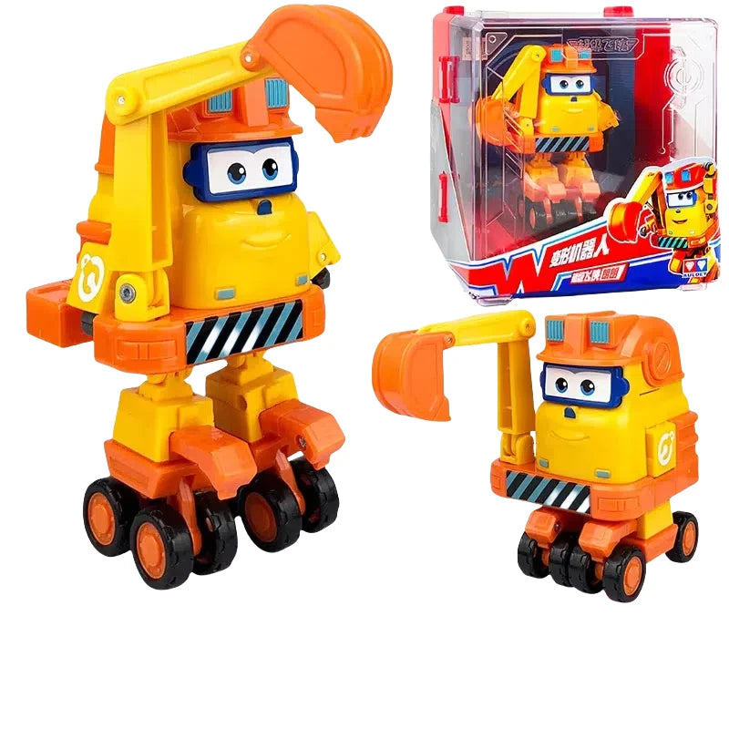 Hot New Super Wings Large Transformation Anime Transformation Flat Robot Action Character Transformation Toy Children'S Gift