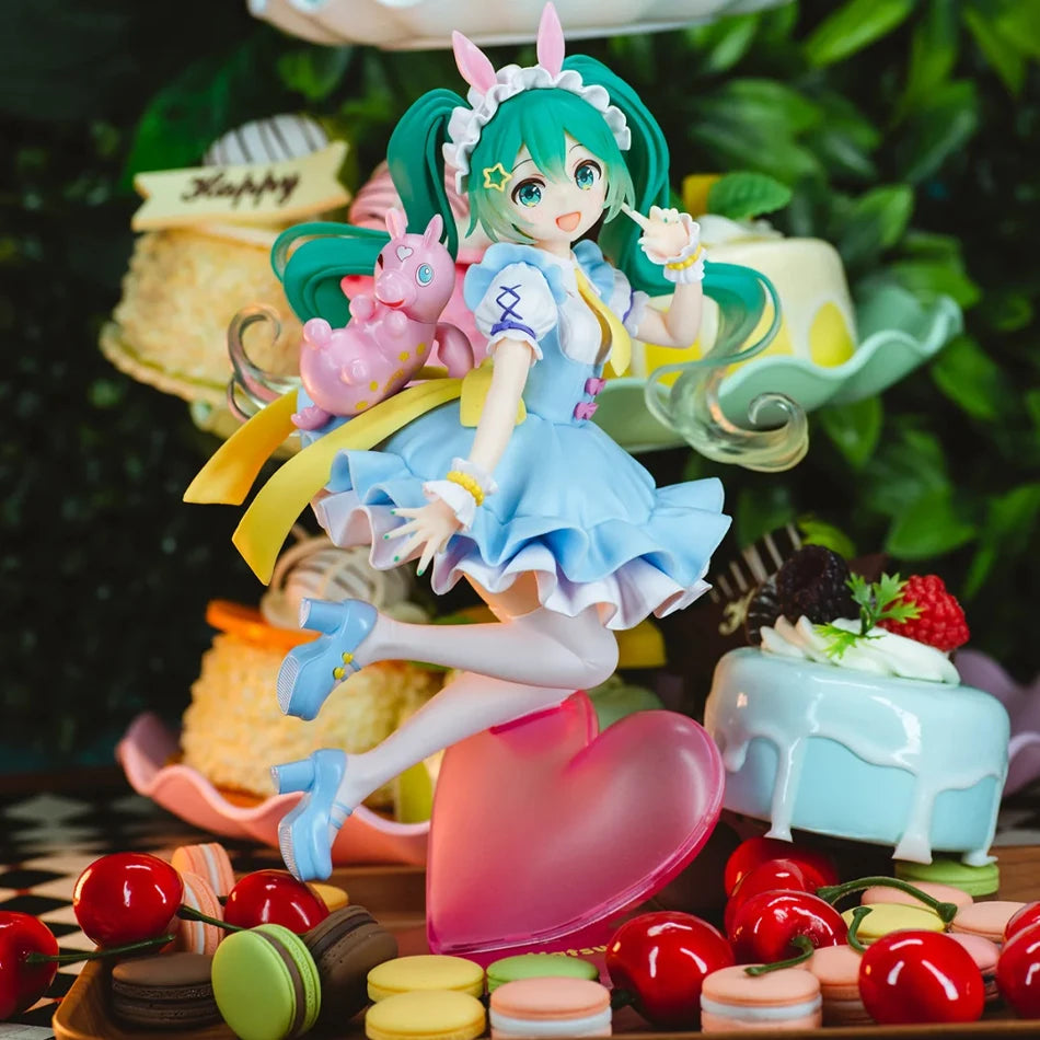 In Stock Genuine Model Taito Hatsune Miku x Rody 17cm AMP Fairy Tale Figure Pretty Anime Figurine Collection Toys Festival Gift