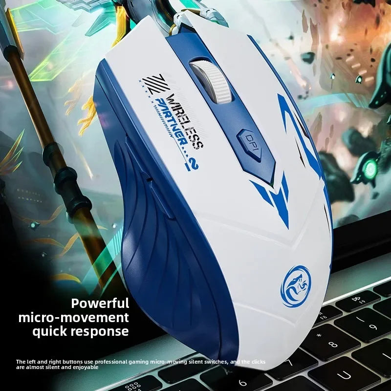 2.4G Wireless Mouse Bluetooth 5.4 Mouse Dual-Mode Gaming Mice E-Sports Rechargeable Mouse 1600DPI PC Gamer Mouse For Computer