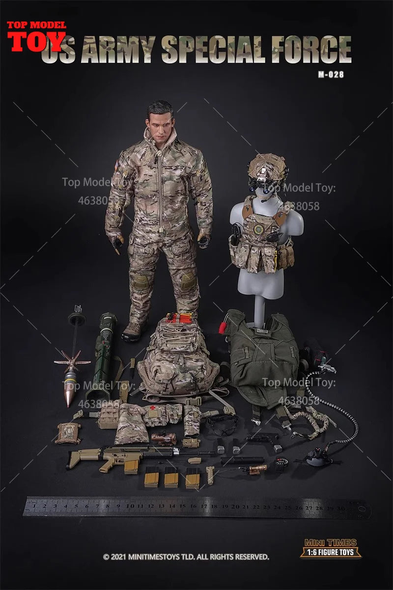 mini times toys M028 1/6 Scale US Army Special Forces Parachute Jump Full Set Moveable Solider Action Figure For Hobby Gift