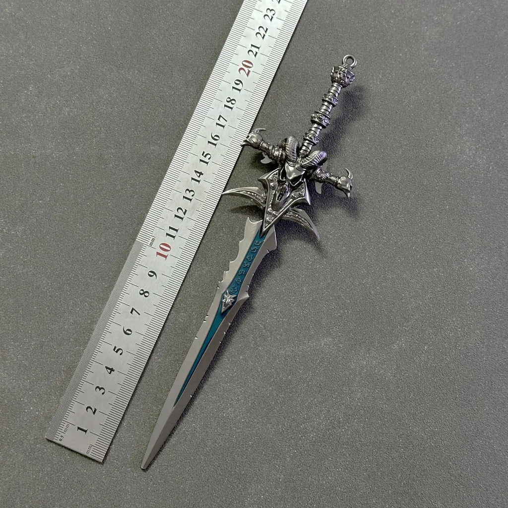 Warcraft WOW Peripheral Lich King Shadow of Sorrow Frostmourne Weapon Model Metal Toy Ornament Sending Children To Friends