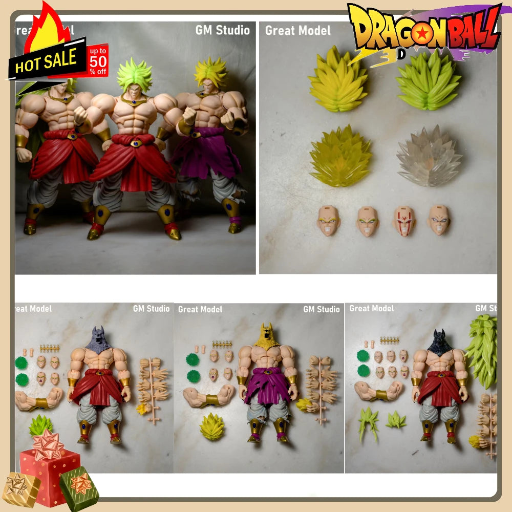 24-hour shipping Dragon Ball Shf Broly Super Saiyan Nordic God 01A 01B 01C B010LB011LB012L Action Figure Toy Collection
