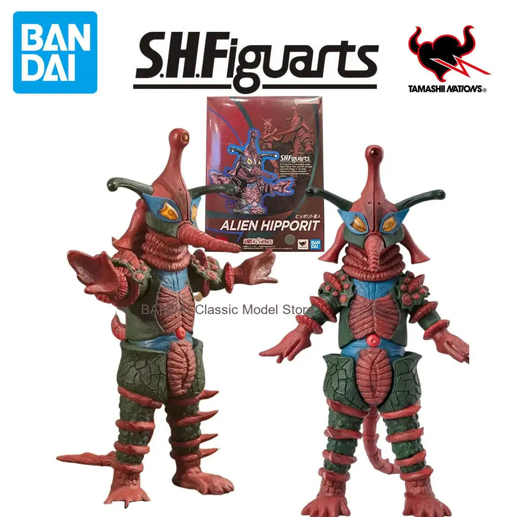 Bandai Genuine S.H.Figuarts SHF Ultraman Ace Alien Hipporit Anime figure Movable toy Anime Peripheral Doll for Collectors