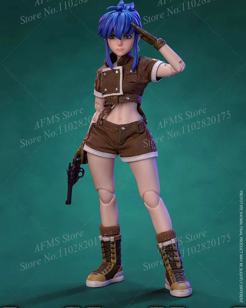 TUNSHI 1/12 Scale Collectible Figure Leona Heidern Anime Fighting Girl 6Inch Women Soldier Action Figure Model