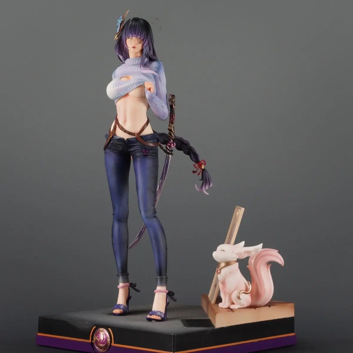 51 cm Genshin Impact Fa Raiden Shogun Harzkopf Skulptur Spiel Mädchen Figuren Modelle Statue Jungen Sammlerstück Ornament Puppenspielzeug