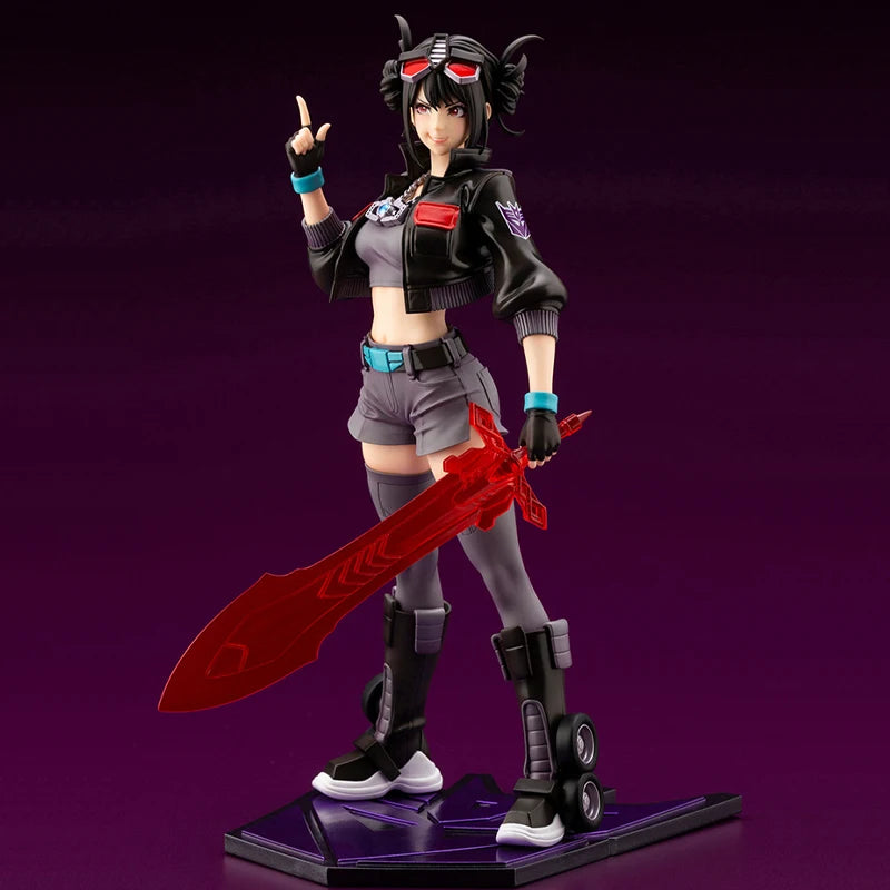 Original Kotobukiya Transformers Bishoujo Dark Optimus Prime Anime Figure PVC 23.5CM Collectible Model Satuette Ornament Gift