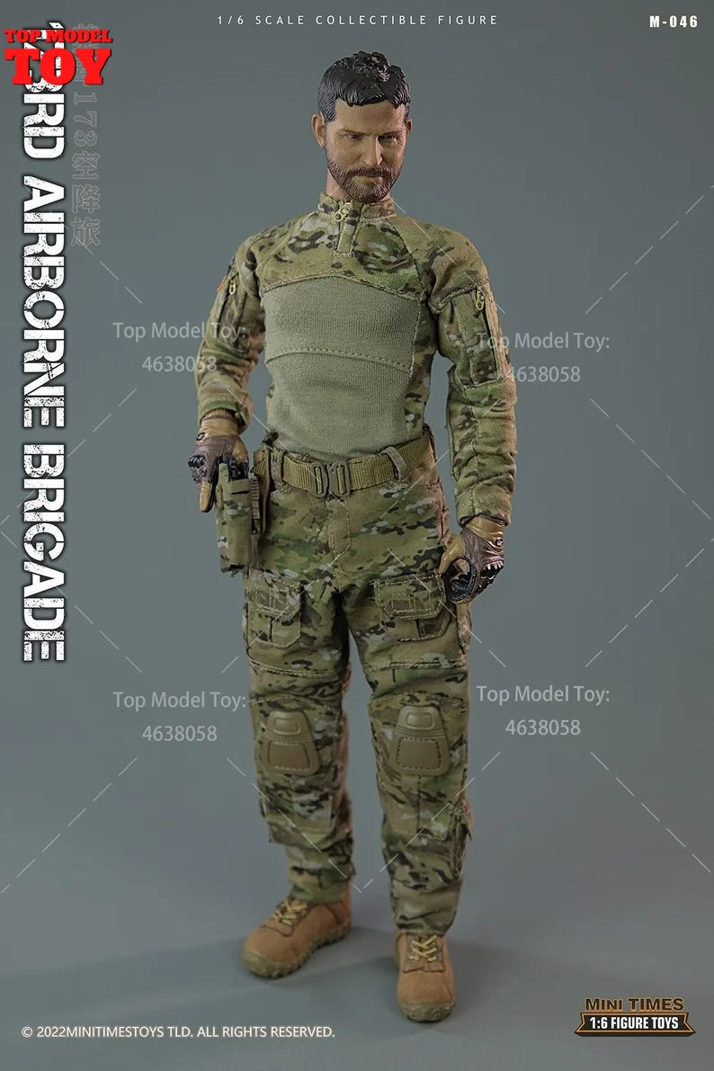 mini times toys M046 1/6 Scale USA 173rd Airborne Brigade Male Soldier Action Figure Body Doll Full Set for Collectible Toy