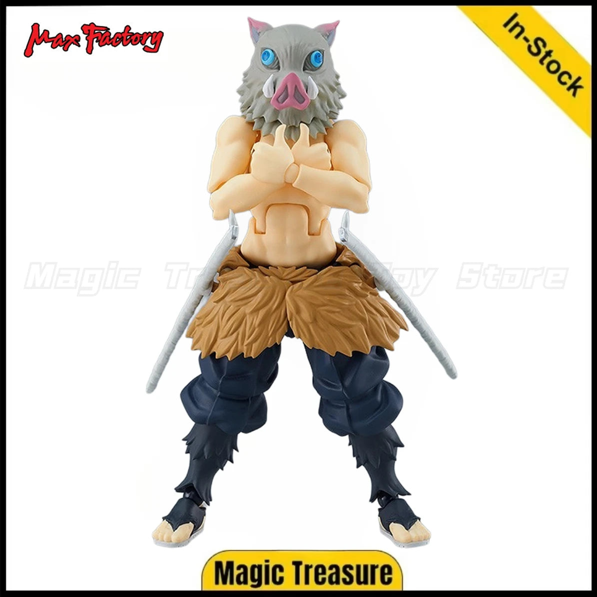 【In Stock】Original Max Factory GSC Figma 533 DX Demon Slayer Kimetsu No Yaiba Hashibira Inosuke Figure Toy Gift