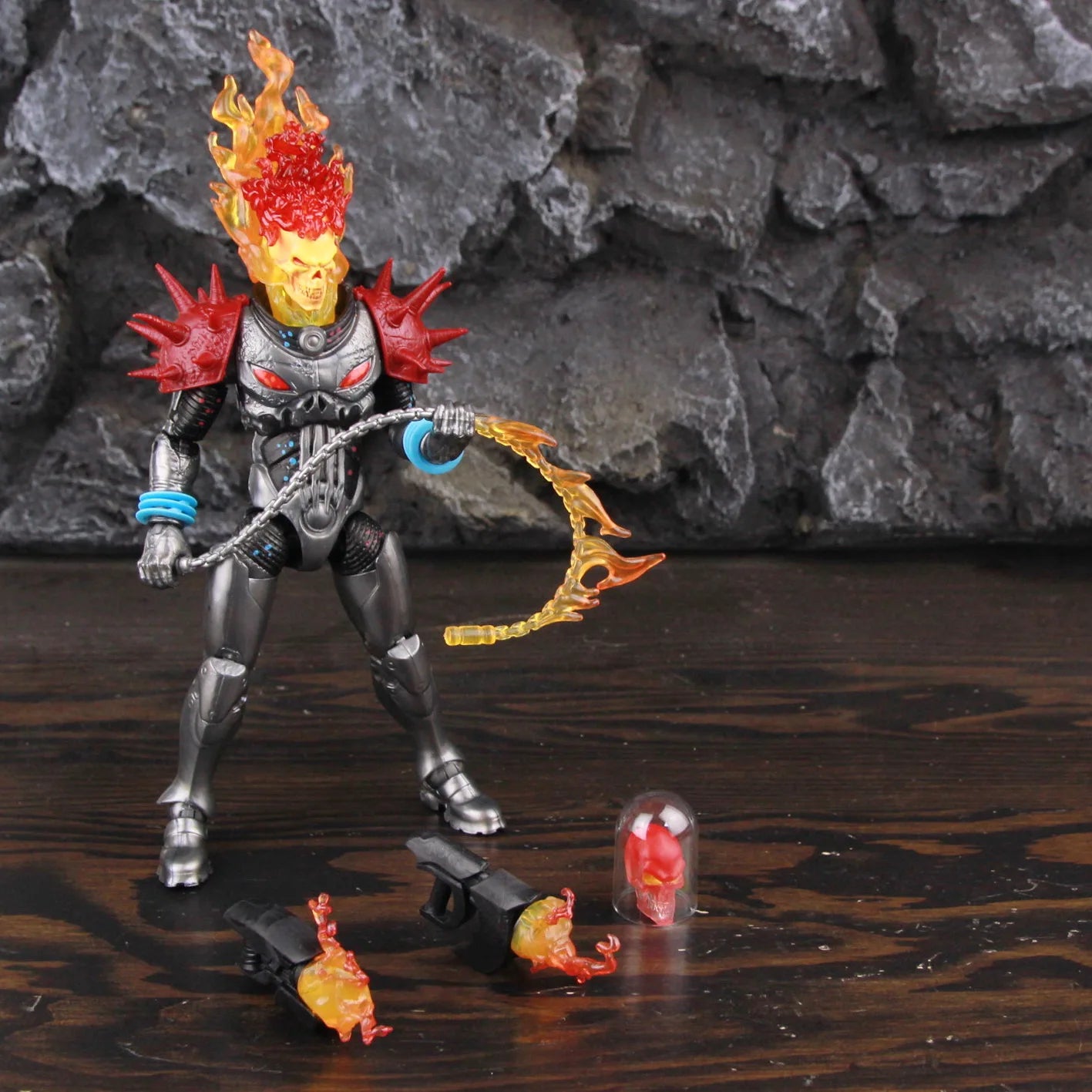 Marvel Legends Cosmic Ghost Rider 6" Action Figure Fire Whip Without Motorbike From Vehicle Set Riders Series Toys