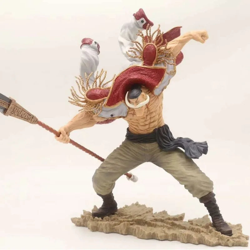 Hot Anime One Piece Action Figure 24cm Combat Version Edward Newgate White Beard Figuras Figurine Gk Statue Collection Model Toy