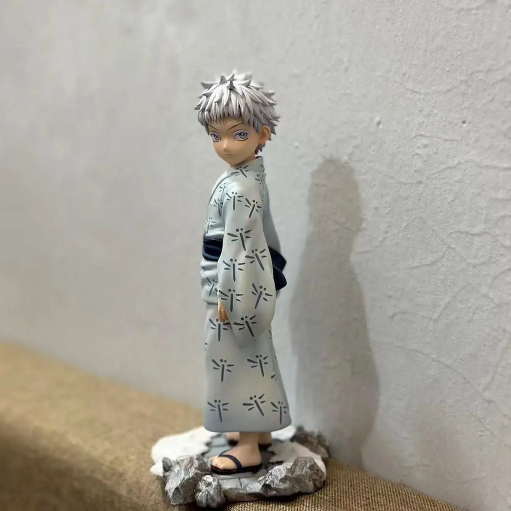 Anime Jujutsu Kaisen Kindheit Kimono Q Version Satoru Gojo Figur Action Modelle Sammler Statue Puppe Ornament Spielzeug Geschenke
