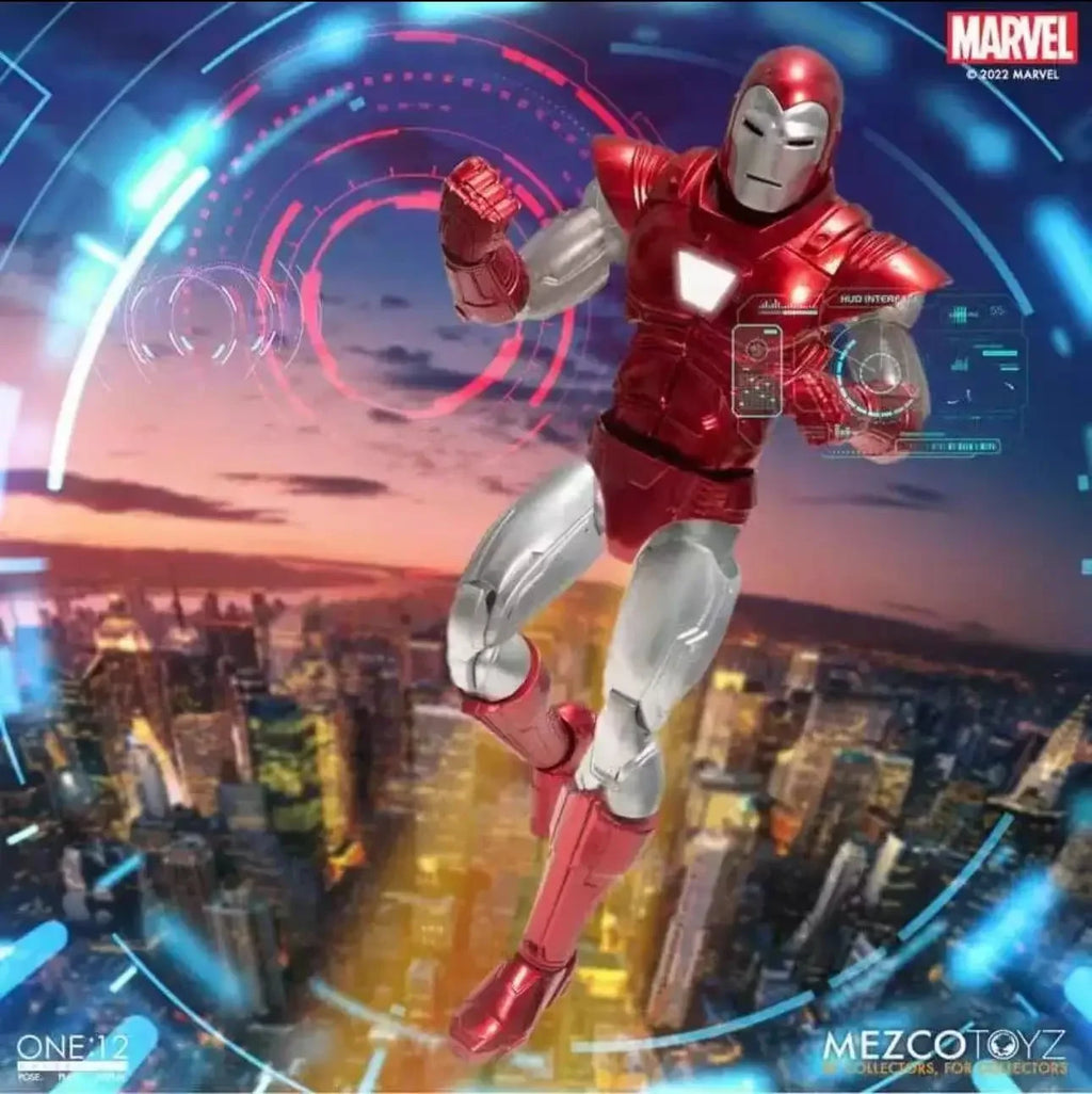 MEZCO Iron Man Centurion Ant 1/12 Silver Retro 6-Inch Action Figure