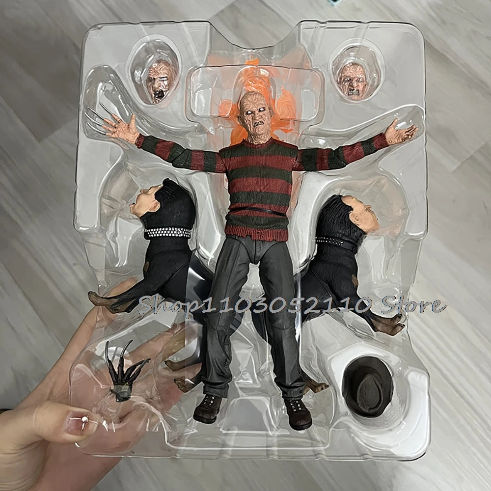 NEW NECA Freddy Krueger Action Figure Freddy's Revenge Collectible Model Toy Halloween Horror Decoration Gift Chinese version