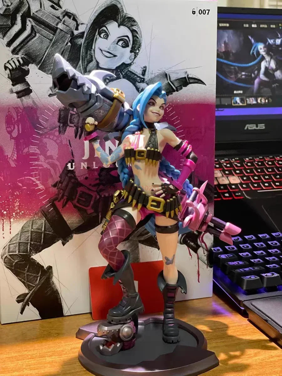 League Of Legends Game Figure The Piltover Enforcer Vi Jinx Medium Sculpture Action Figure Model Car Decor Collectible Gift Toys